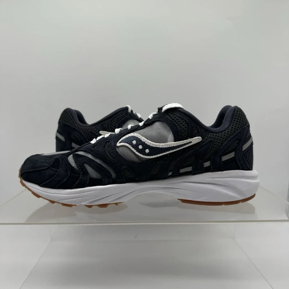 Brand New Saucony Grid Azura 2000 Dark Navy Gum Shoes S70491-8 Men's Size 9.5
